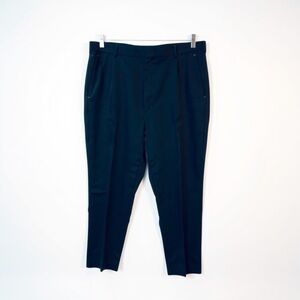 Lands' End Men's 100% Wool Traditional Pants  Navy Blue Size 36